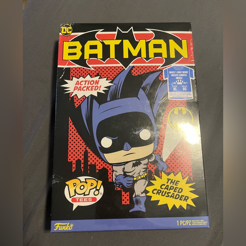 Funko Pop! Tees Batman Graphic T-Shirt - Black and Blue